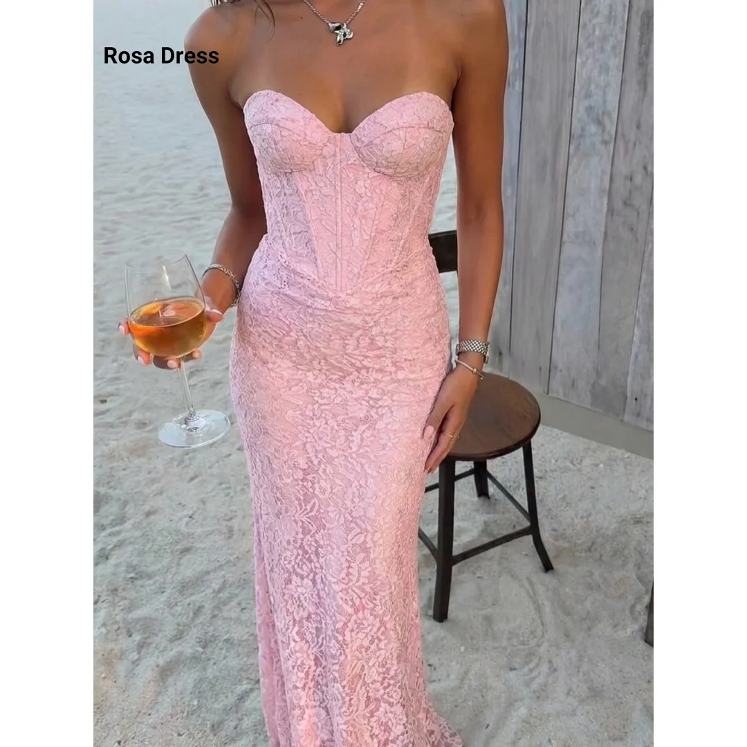 Mermaid Elegant Evening Dresses for Woman Party Sleeveless Customized Formal & Evening Gowns Embroidered Lace Luxury Party Dress