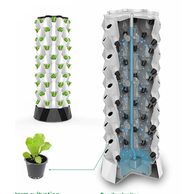 Family balcony, rooftop, greenhouse, soilless cultivation planting equipment, multi-layer pineapple tower, column
