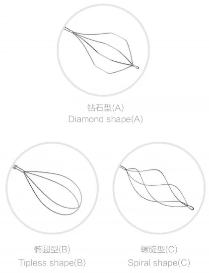 New Disposable Endoscope Stone Extraction Basket,Diamond Shape,2.4*1900mm,Stainless Steel in stock