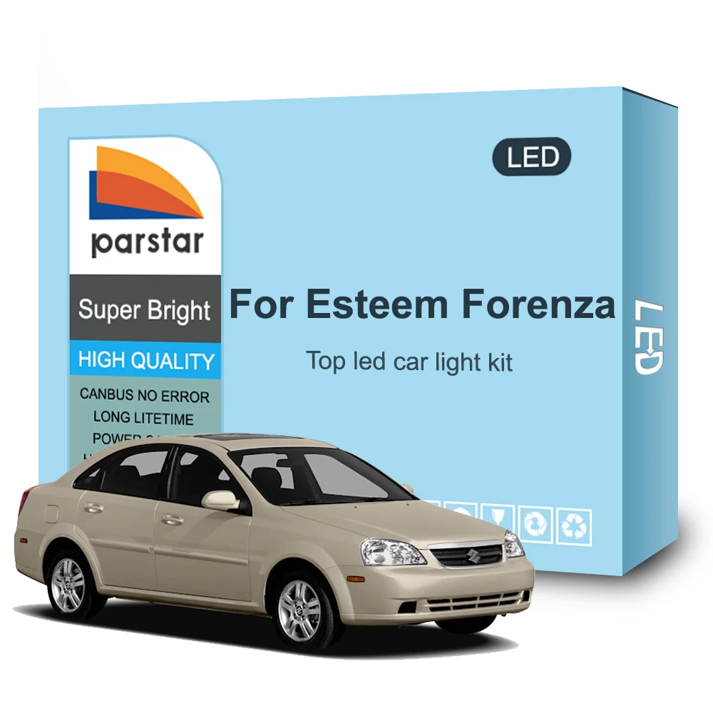 Parstar LED Interior Light Lamp Kit For Suzuki Esteem Forenza Wagon Sedan 1995-2005 2006 2007 2008 Car Reading Dome Trunk Canbus