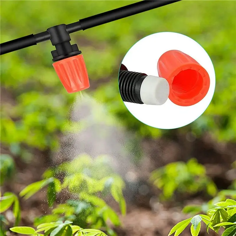 LICE-300 Pcs Three-Way Atomizing Nozzle, Adjustable Mist Nozzles, Drip Irrigation Emitters, Greenhouse Watering System