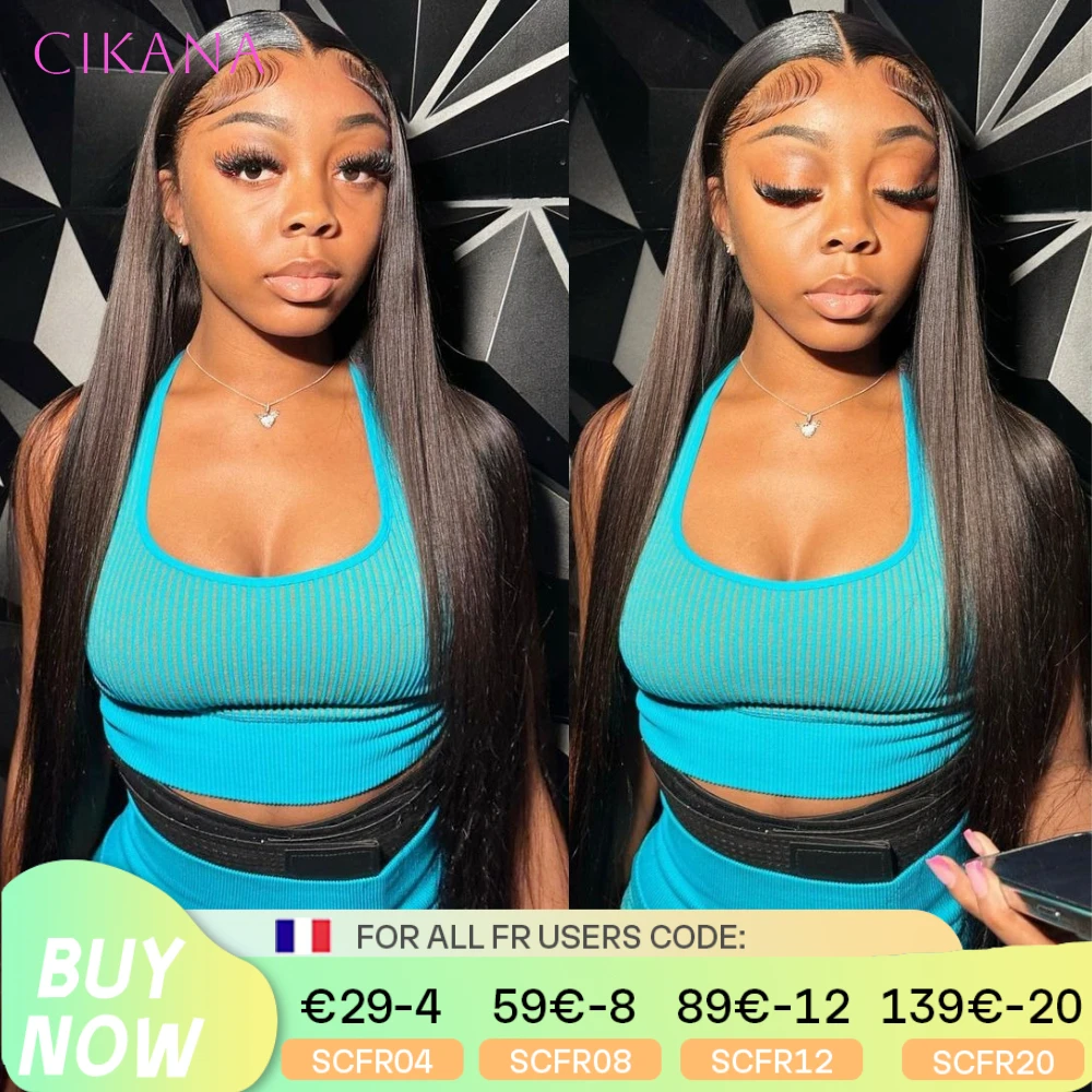 Cikana 13x4 Glueless Straight Wig Human Hair 6x4 5x5 Lace Closure Wig Pre Plucked Brazilian 13x6 HD Transparent Lace Frontal Wig