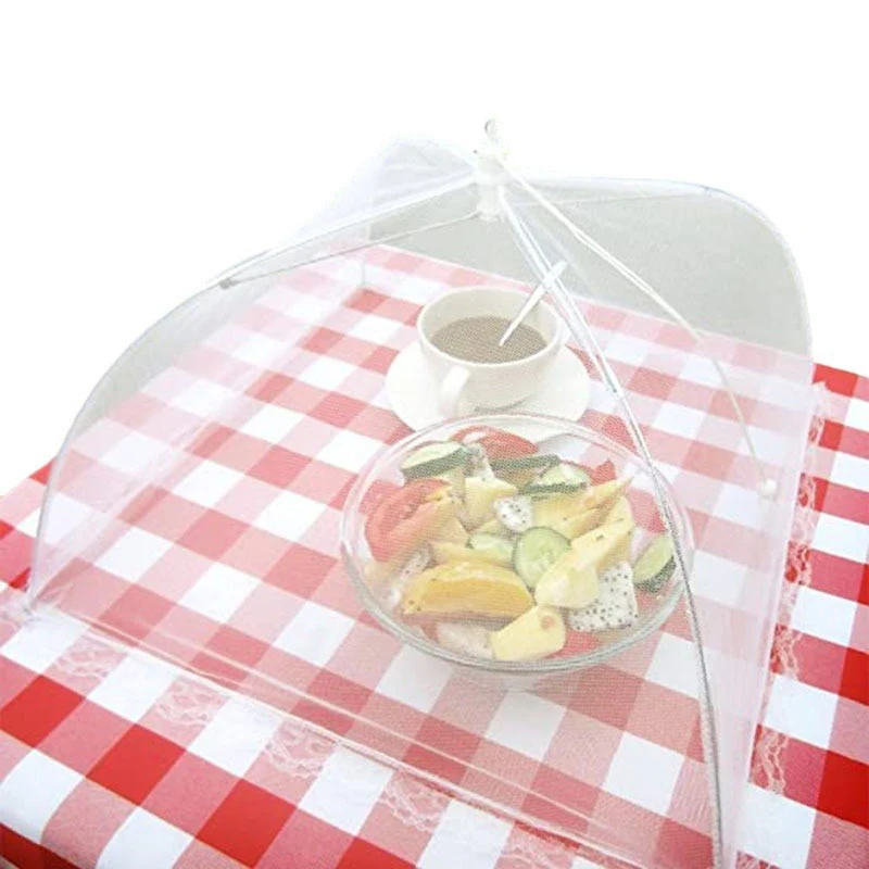 Foldable Food Mesh Cover Fly Anti Mosquito Pop-Up Food Cover Umbrella Meal Vegetable Fruit Breathable Cover Kitchen Accessories