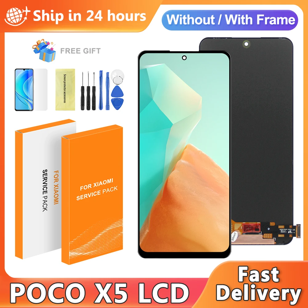 6.67'' For Xiaomi Poco X5 5G LCD Display 22111317PG 22111317PI Touch Screen Digitizer Assembly For poco X5 Screen Replacement