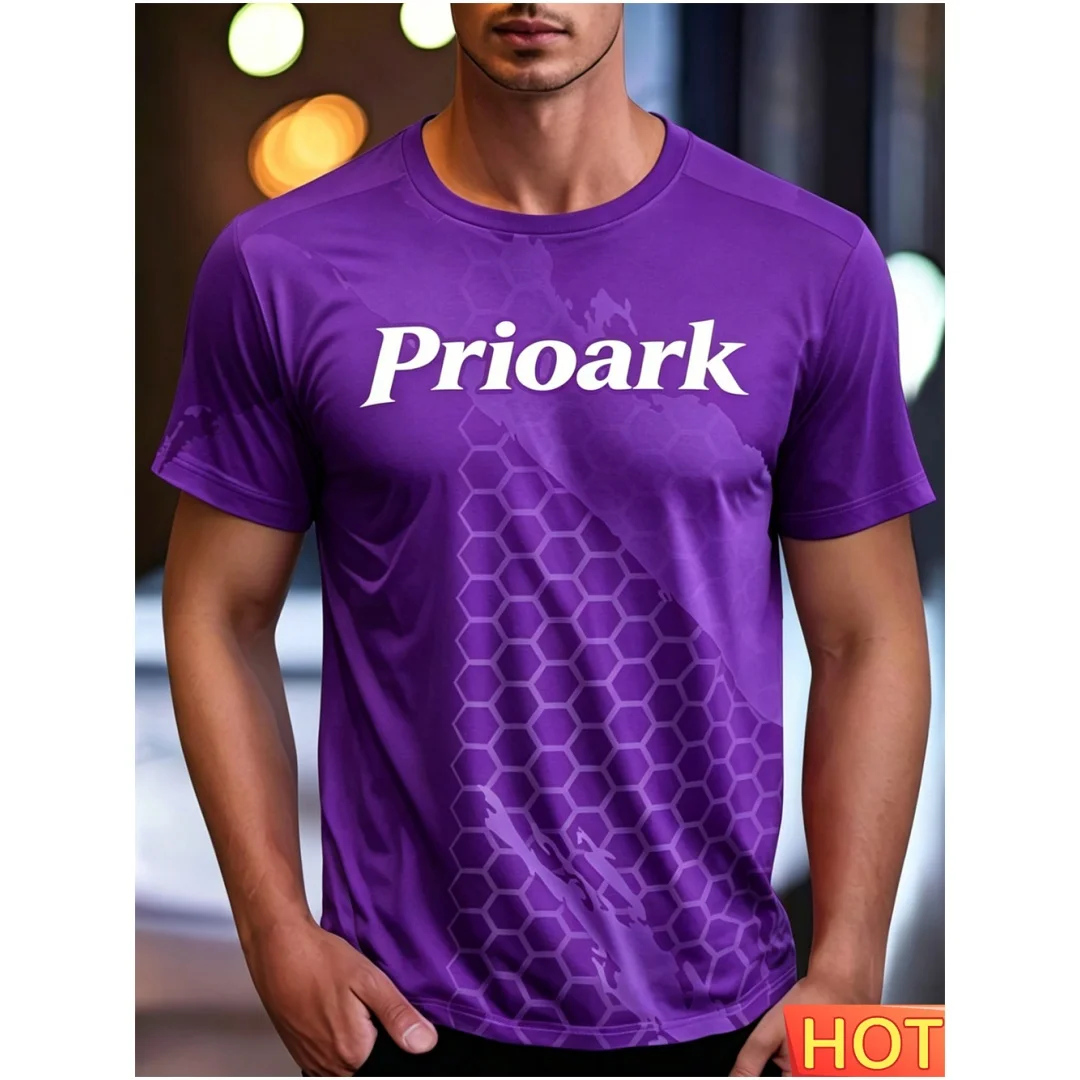 Summer Fitness t shirt for man Gym quick drying round neck T-shirt Polyester breathable men's T-shirt Men's clothing sports tops