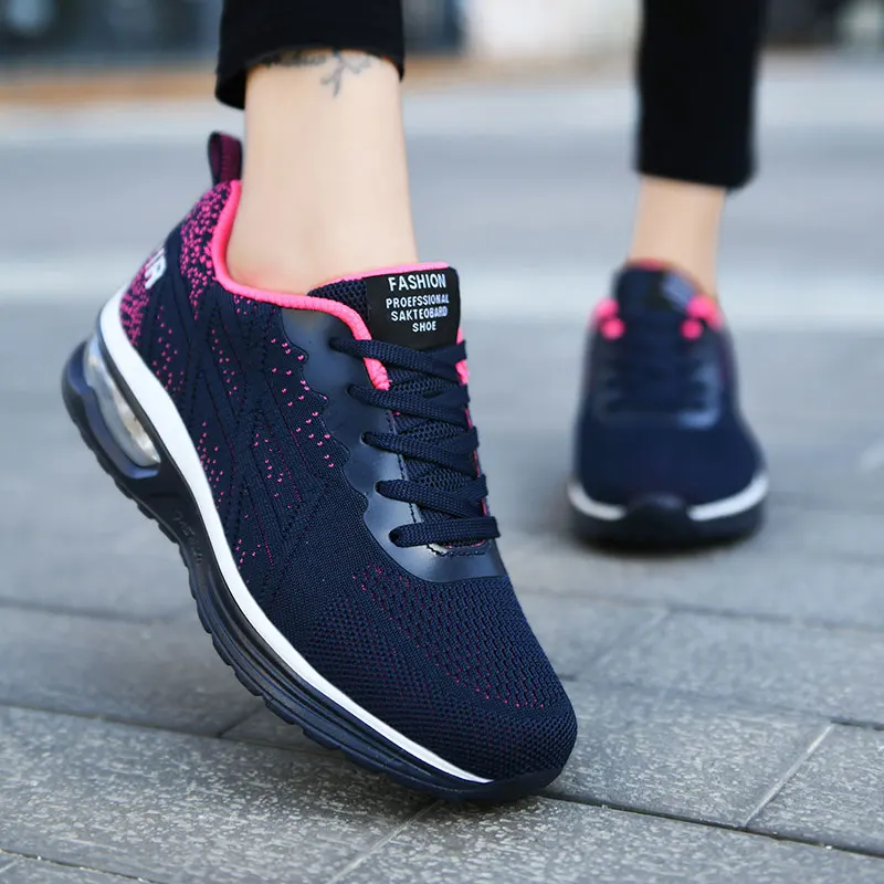 sneakers women running shoes air cushion comfortable breathable sports shoes outdoor walking footwears zapatillas de mujer