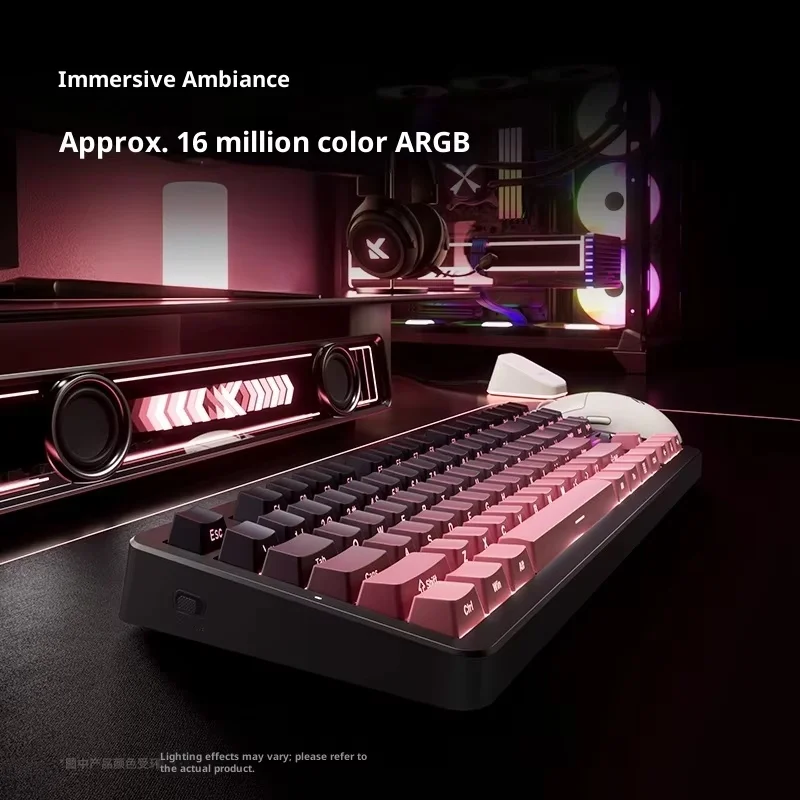 

MCHOSE G87 V2 Custom Mechanical Keyboard Wireless Tri Mode Hot Swappable Gasket Structure Knob Control 87 Keys Gaming Office