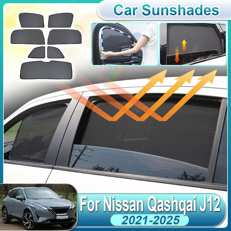 

Для Nissan Qashqai J12 2022: Аксессуары 2021-2025 – Магнитная сетчатая шторка-солнцезащита на лобовое стекло, накладка на ветровое стекло