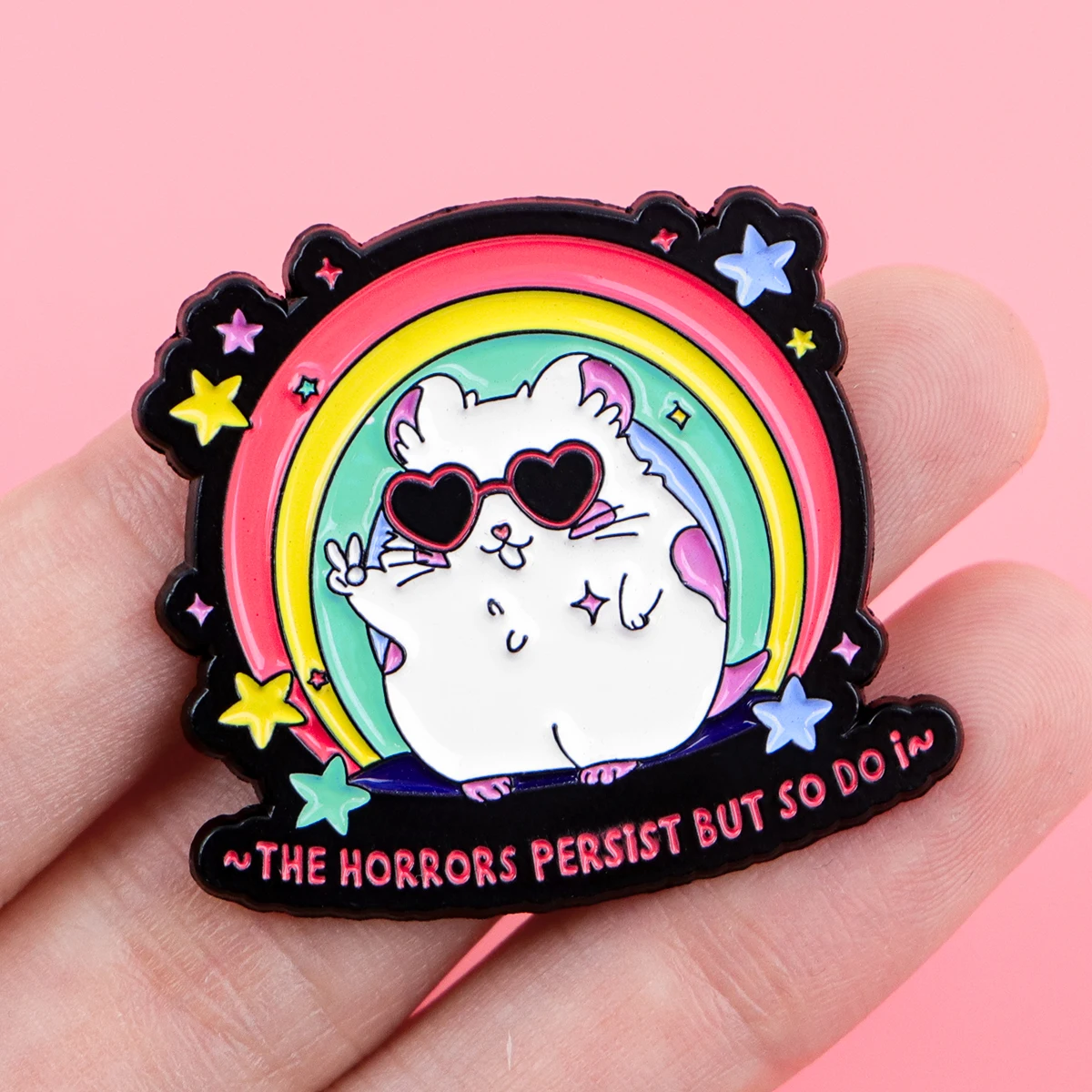 لطيف الهامستر المينا دبوس يقتبس روح الدعابة شارات على ظهره المرأة دبابيس قبعة التلبيب دبابيس تأثيري اكسسوارات اللعب الهدايا