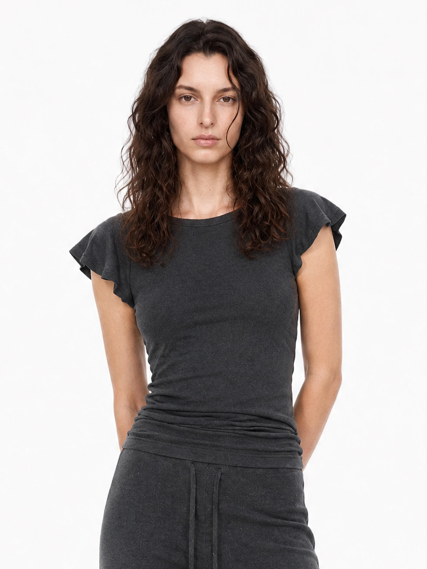 TDDP Women's Slim Fit Short Sleeve T-Shirt Casual Style Summer Design Breathable Comfortable Lenzing Lyocell Fabric round Neck