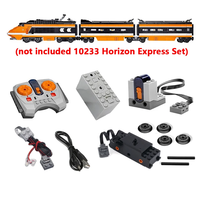 NEW 88002 Power Functions Speed Remote Control Train Motor Set fit For 10233 Horizon Express Bricks Kit MOC Building Blocks Toys