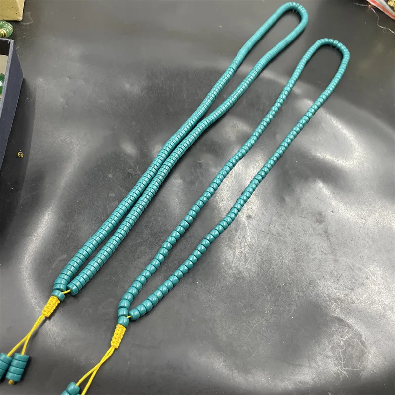 

Optimized Peace Small Old Style Bead Magnesite Turquoise Necklace