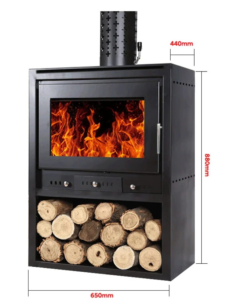 Wood Burning Real Fire Heating Stove European-Style Simple Wood Burning Fireplace Wood Burning Stove Home Heating Fireplace