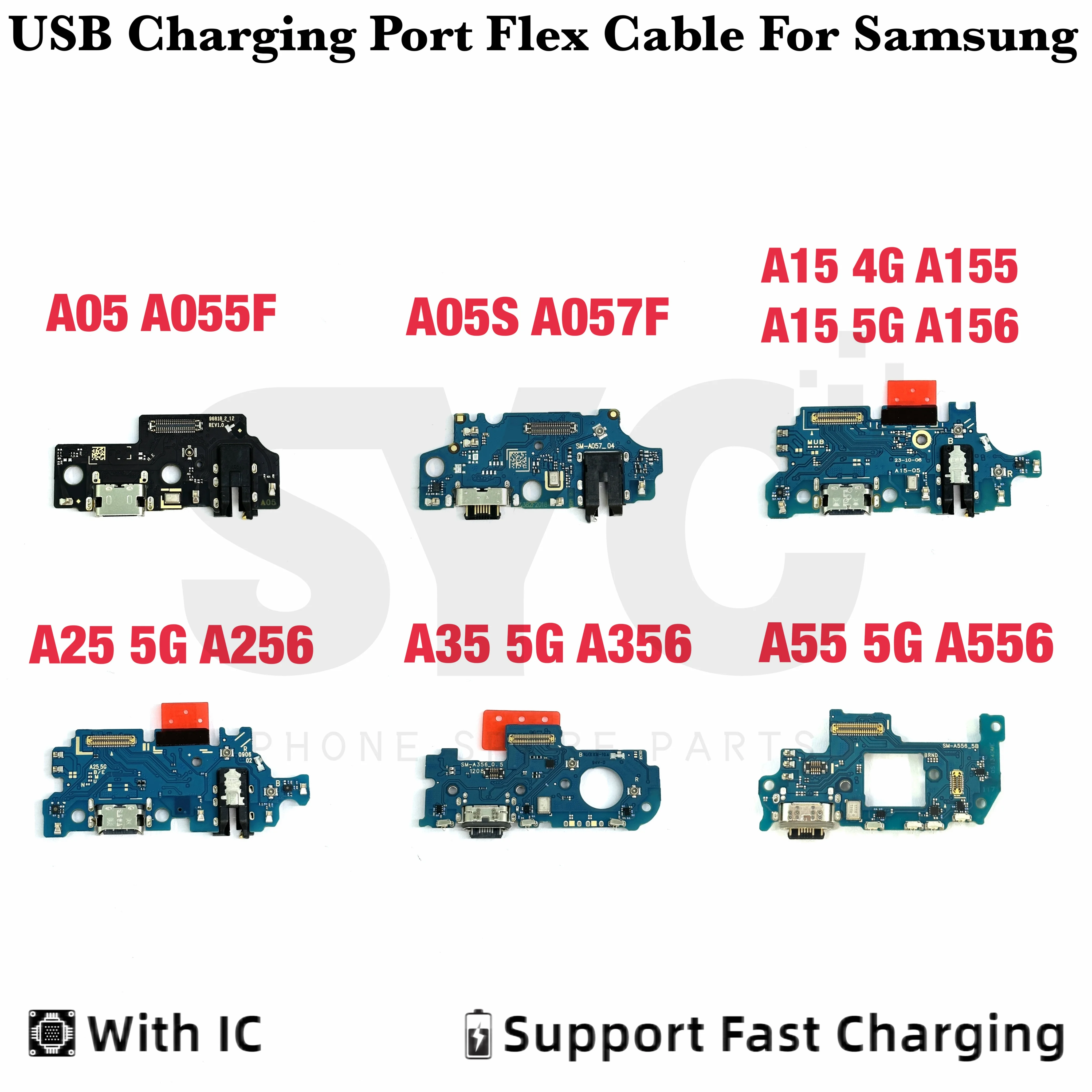 OEM Port Ładowania USB Gniazdo Złącze Kabel Flex Płytka Ładująca Do Samsung A05 A15 A25 A35 A55 5G A156