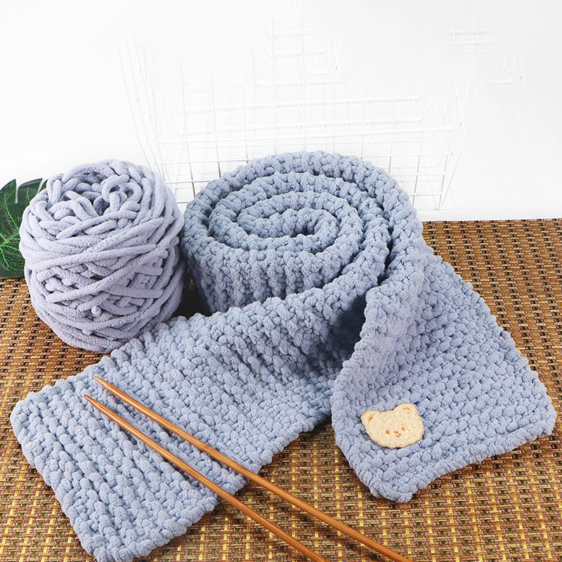 1pc New 100g/ball Ice Line Thick Yarn Knitting Yarn Colorful Chunky Soft Crochet Yarn DIY Knitting Scarves Hats Sweater Blanket