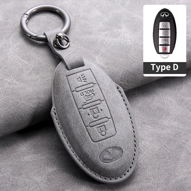 

PU Leather Key Case Cover Keychian for Infiniti QX80, Q60, Q70, Q70L