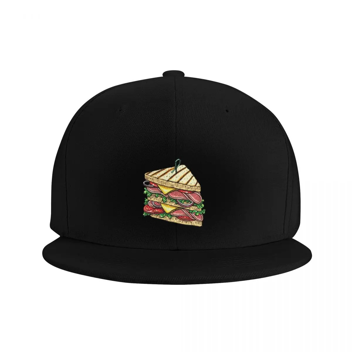 Triple Decker Ham and Cheese Club Sandwich Baseball Cap fishing hat Rugby Rave Women's Hats Men's