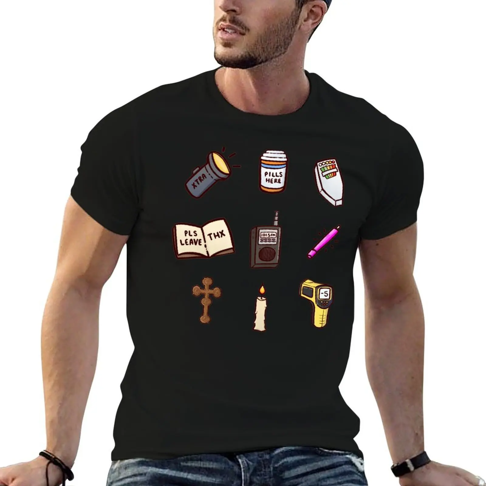 

phasmophobia items118 T-Shirt man t shirt summer g man t shirts for men man t shirt designer T-Shirt