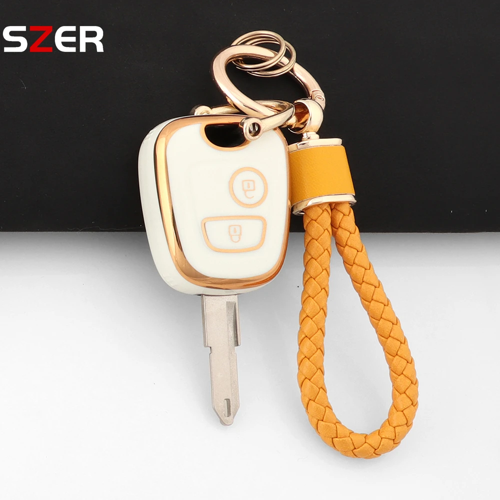 TPU Shell Fob For Peugeot 107 206 207 307 For Citroen C1 C2 C3 C4 For Toyota Aygo TPU Car Remote Smart Key Case Cover Keychain