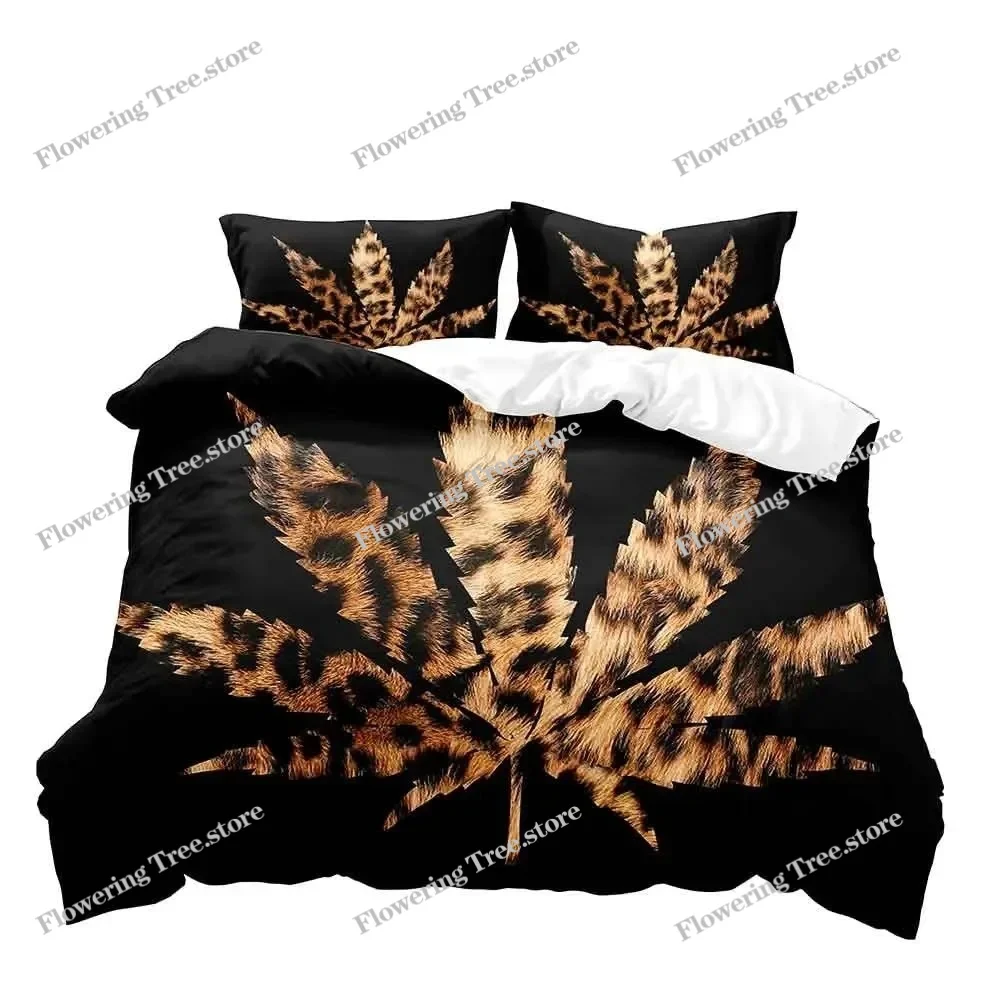 

Luxury Leopard Duvet Cover Queen Bedding Sets, Black Comforter Quilt Cover, Cheetah Print Gifts for Men B
