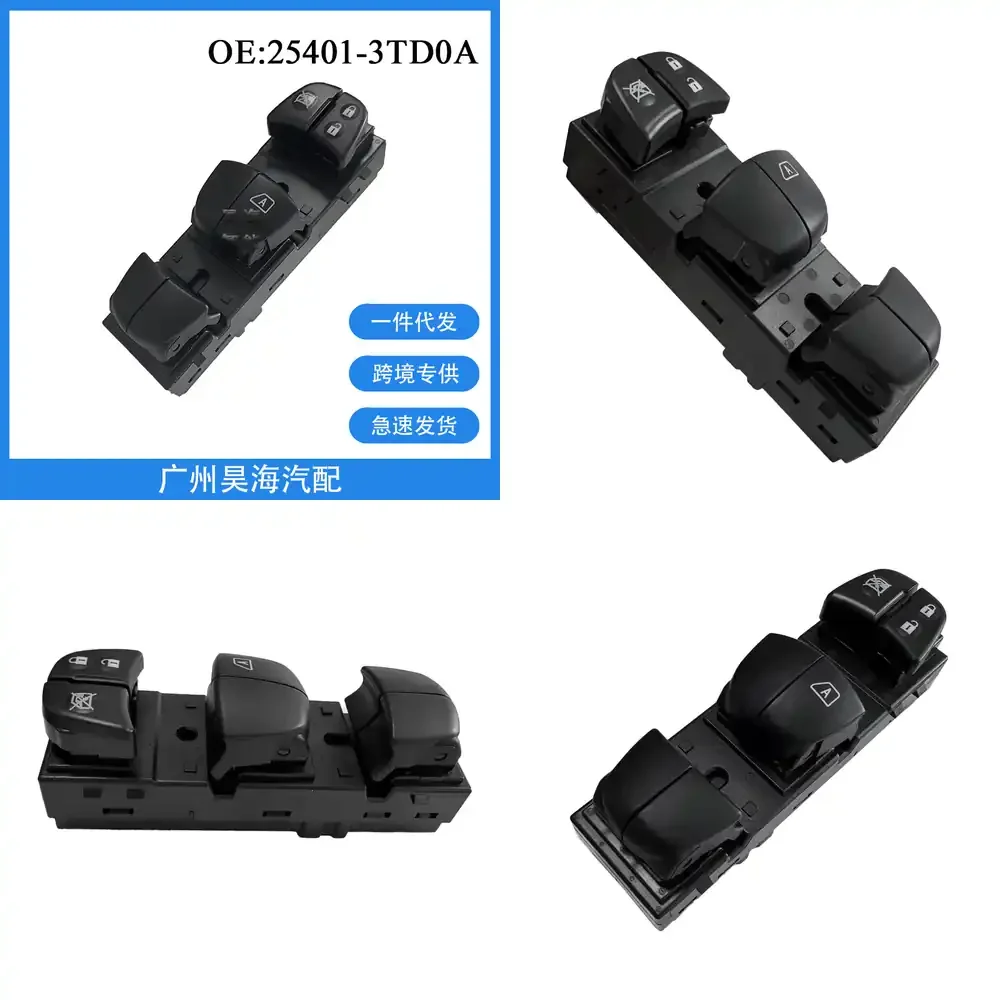 

Electric Window Regulator Switch Button Assembly for Nissan Altima 25401-3TD0A Compatible Car Power Window Control Switch