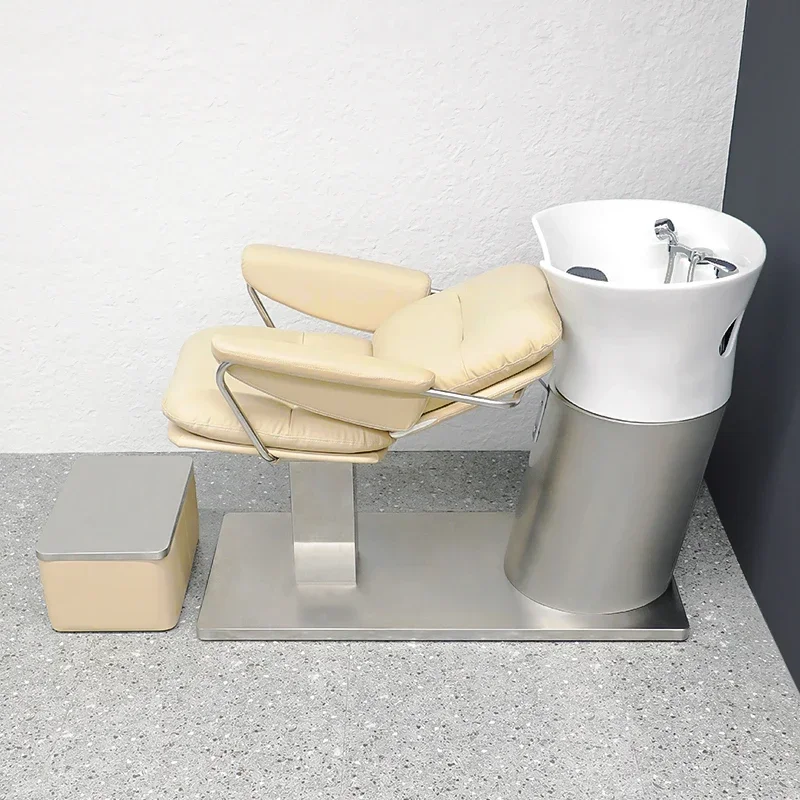 

Internet celebrity barber shop ceramic deep basin flushing bed