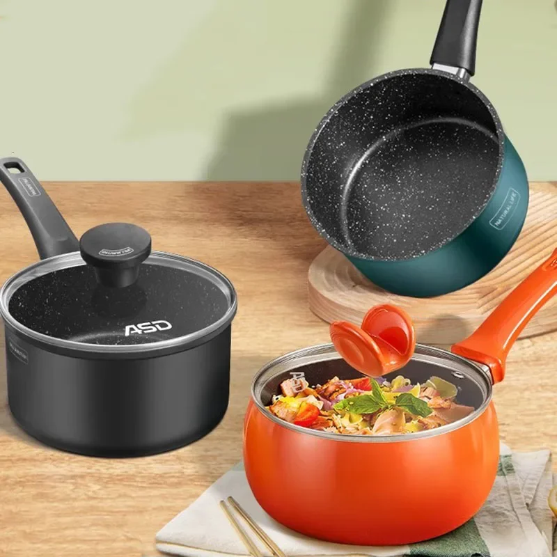 

Ceramic Noodles Cache Pot Cooking Non-stick Pasta Wok Stew Milk Breakfast Home Pan Dining Tachos De Cozinha Kitchen Accessory