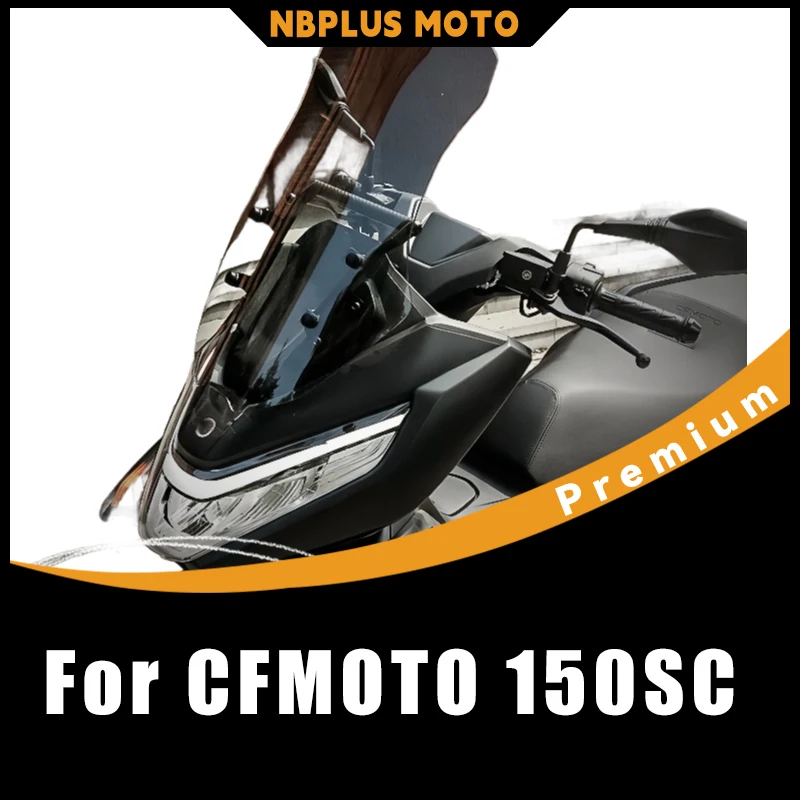 【Premium】 For CFMOTO 150SC Windshield, Taller Windscreen Mod, No-Drill Installation Wind Deflector, Upgrade Accessories