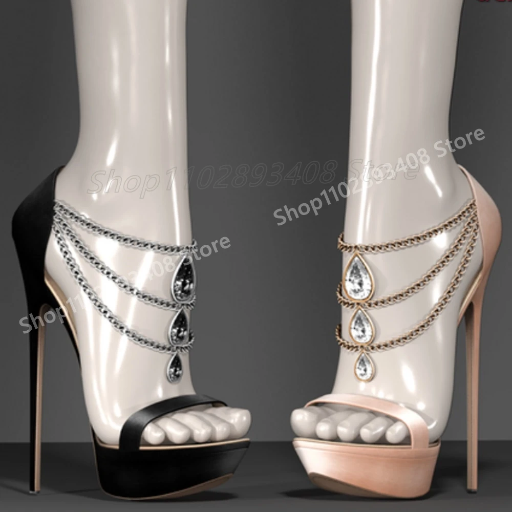 

+Open Toe Stiletto High Heel Party Fashion Sexy Hot Girl Women Shoes 2025 Summer Para Mujere