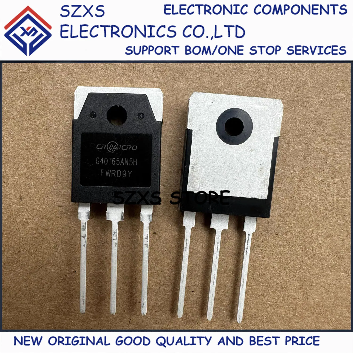 

New Original 10Pcs G40T65AN5H CRG40T65AN5H TO-3P 650V 40A Powerful IGBT Transistor In Stock Electronic Components Good Quality