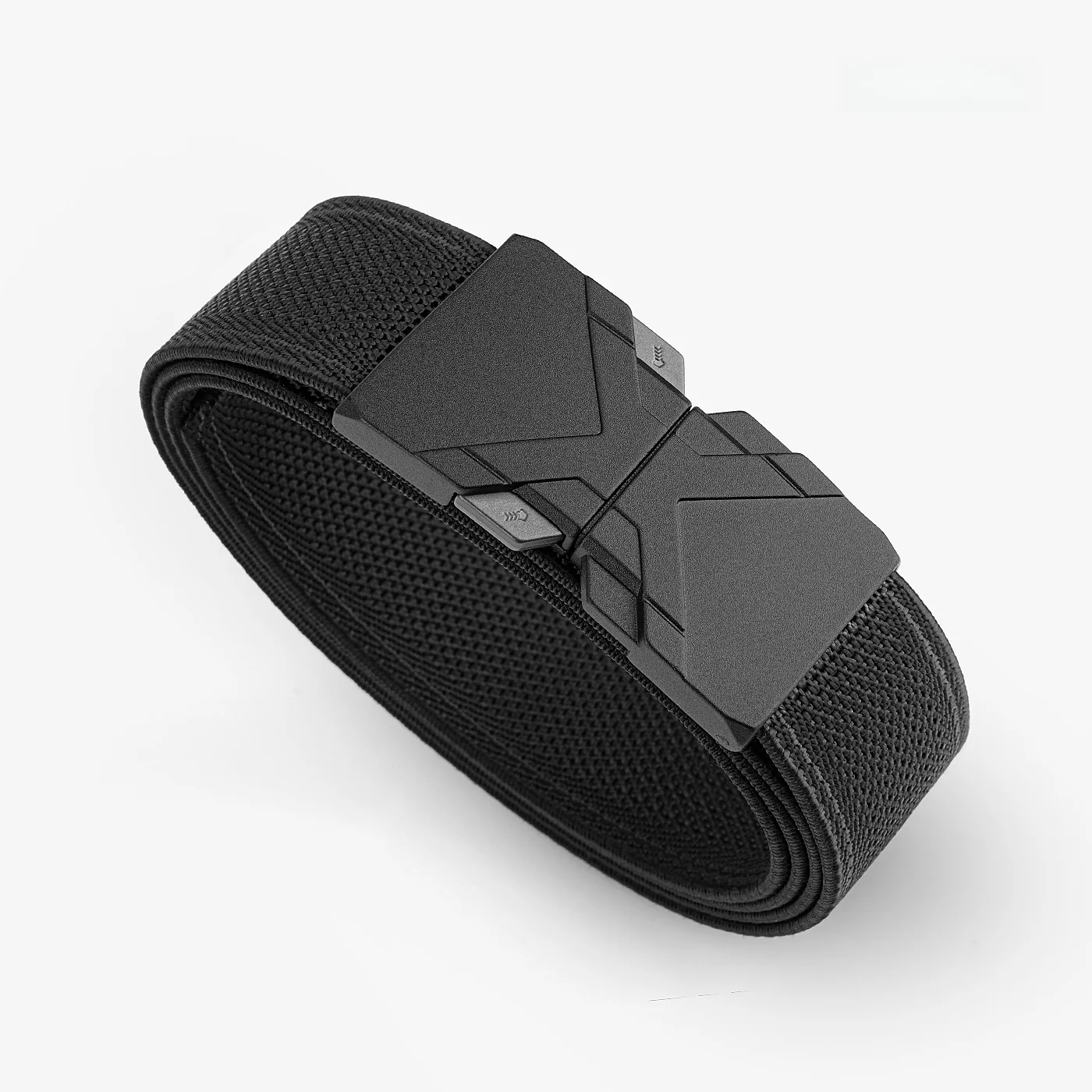 narrow-alloy-elastic-waist-belt-quick-release-buckle-adjustable-length-tactical-casual-commute-belt-men's-style-smooth-surface