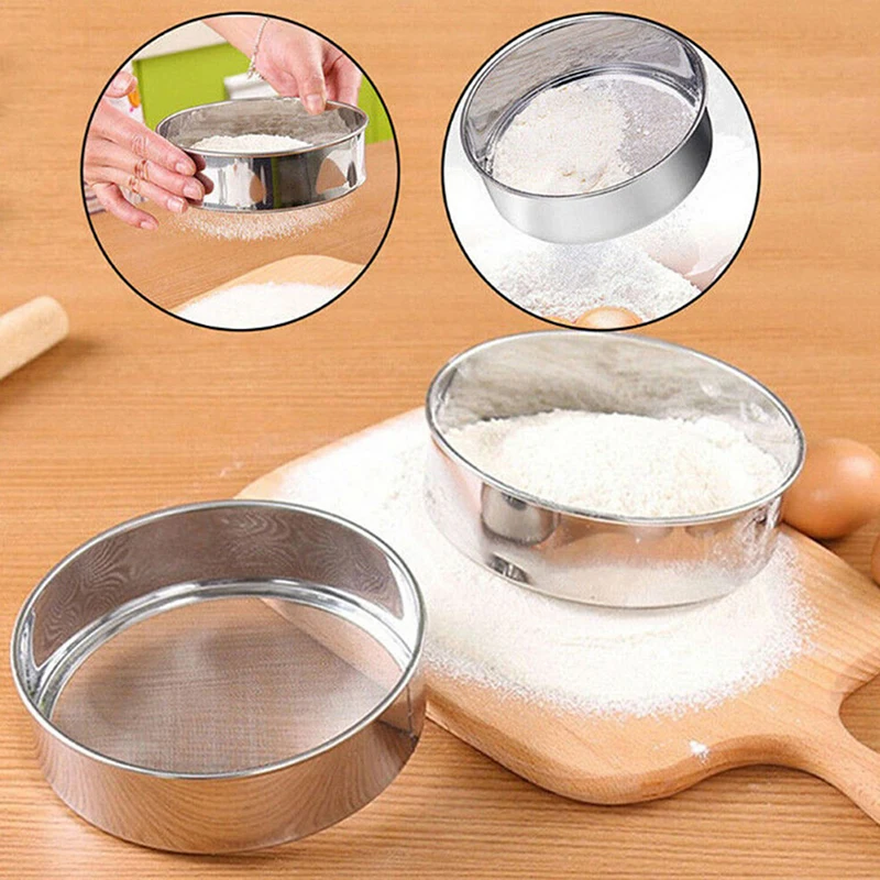 Stainless Steel Fine Mesh Oil Strainer Flour Colander Sifter Sieve For Kitchen - view 3