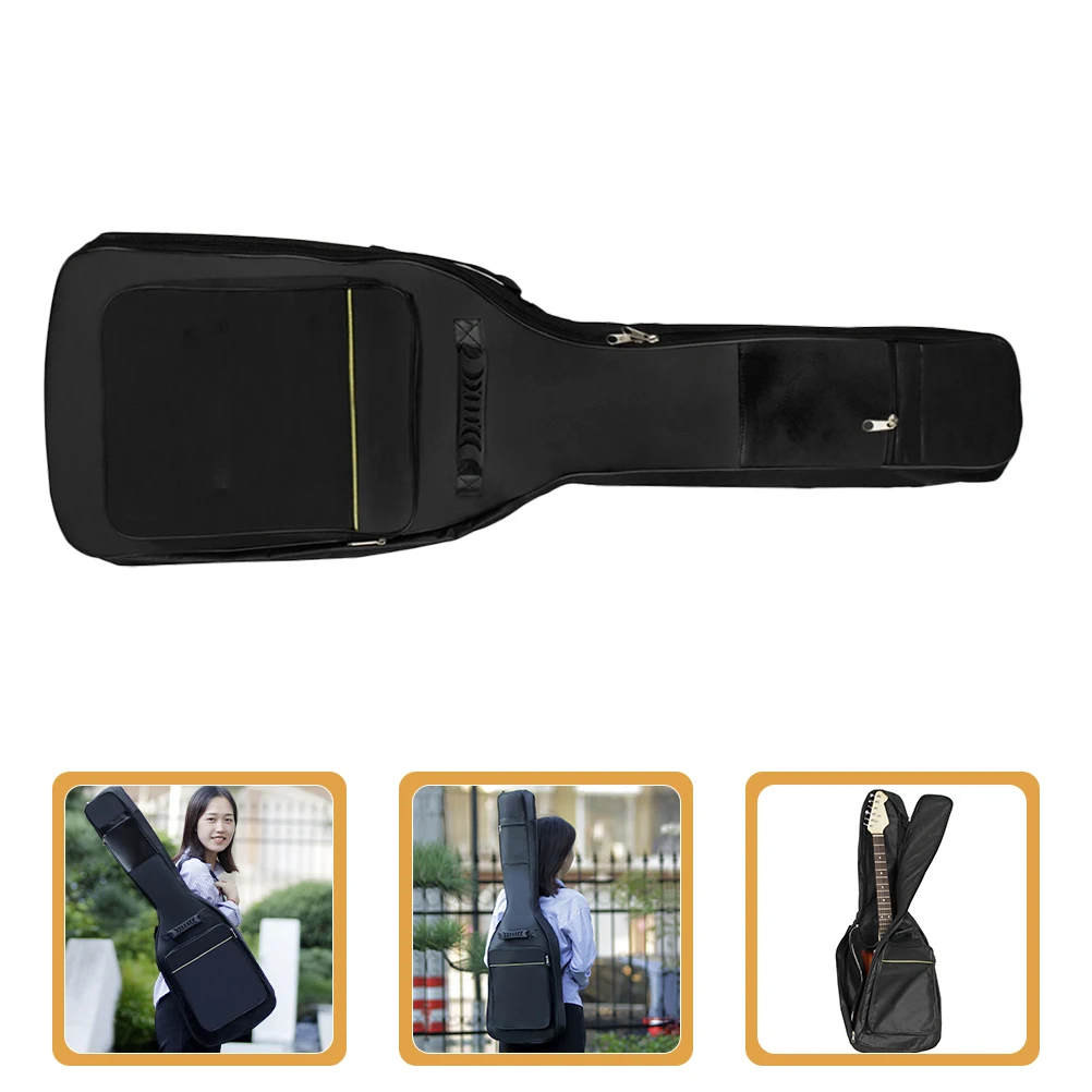 

Guitar Bag Folk Electric Cases Carrying Backpack Black Container for Acoustic Guitars