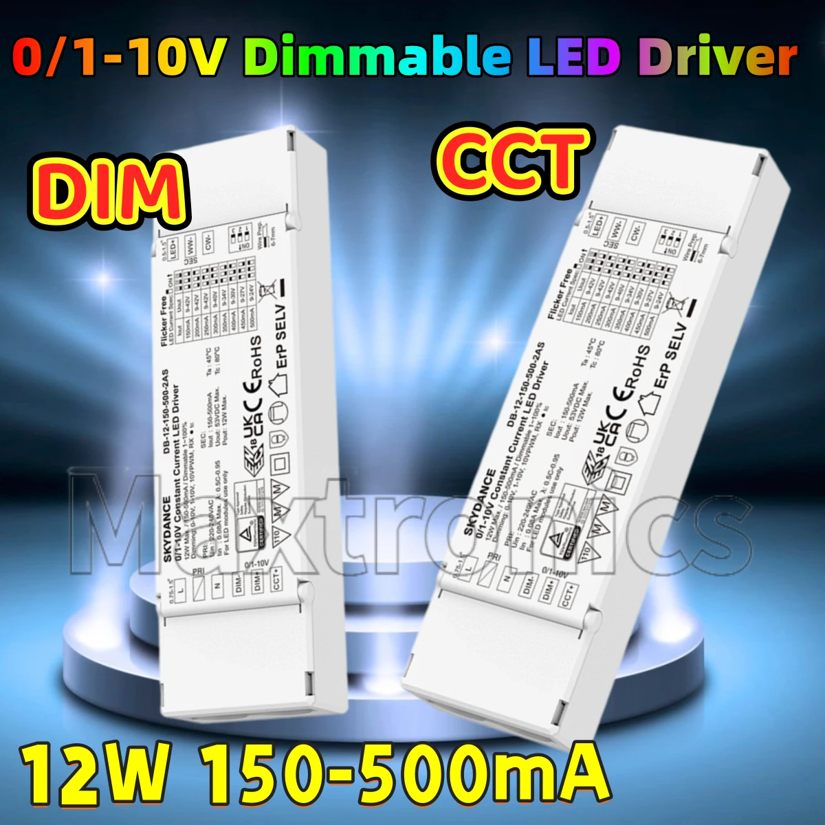 12W 0/1-10V Dimmabl…