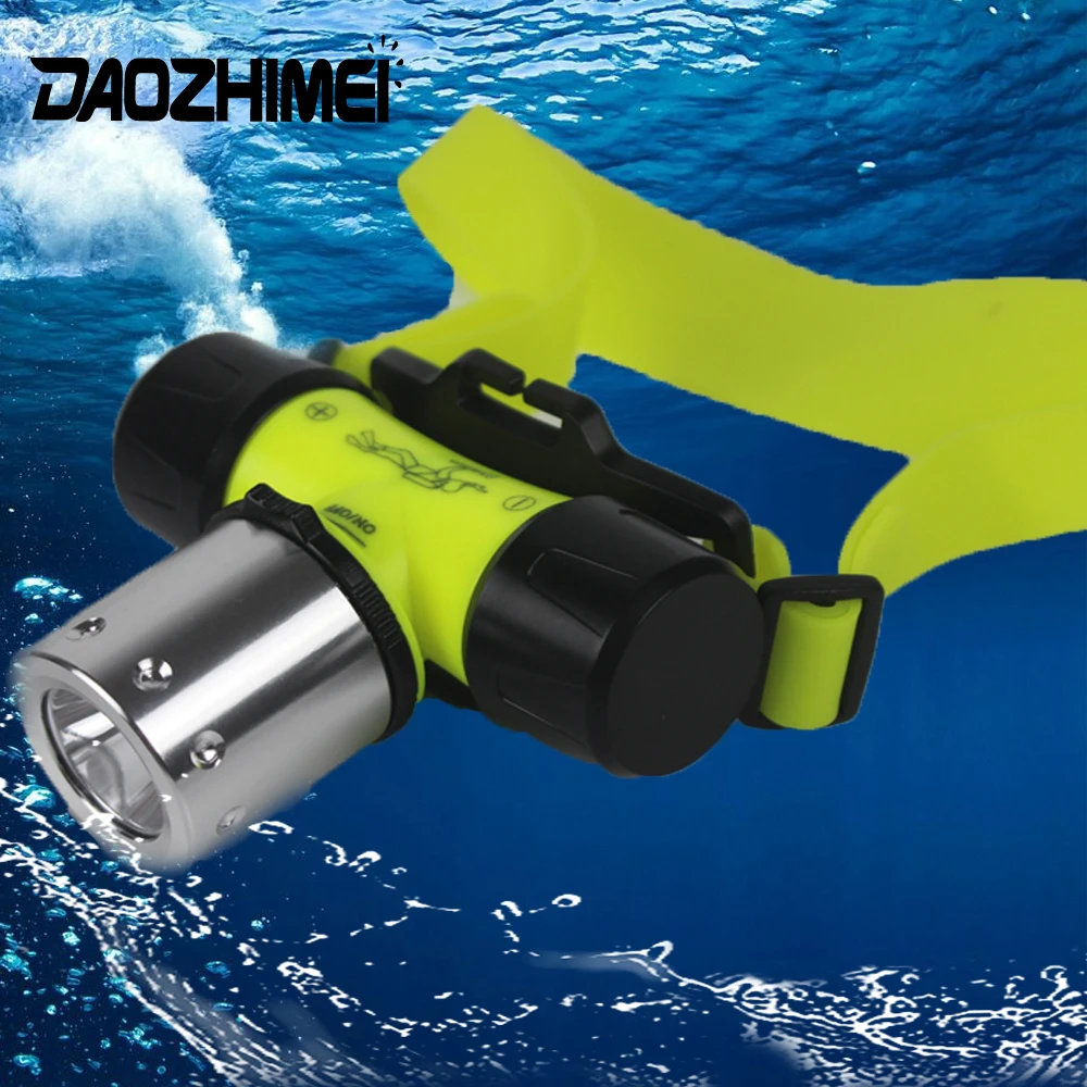 Super Bright T6 diving swimming led Headlamp underwater Waterproof headlight fishing Flash Light headlights Use 18650 Battery