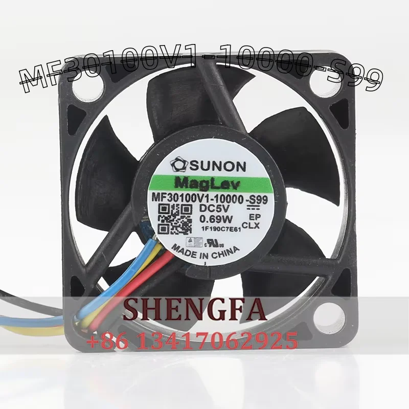 MF30100V1-10000-S99 New 5V 0.69W 3010 30X30X10MM micro silent maglev power supply cooling fan
