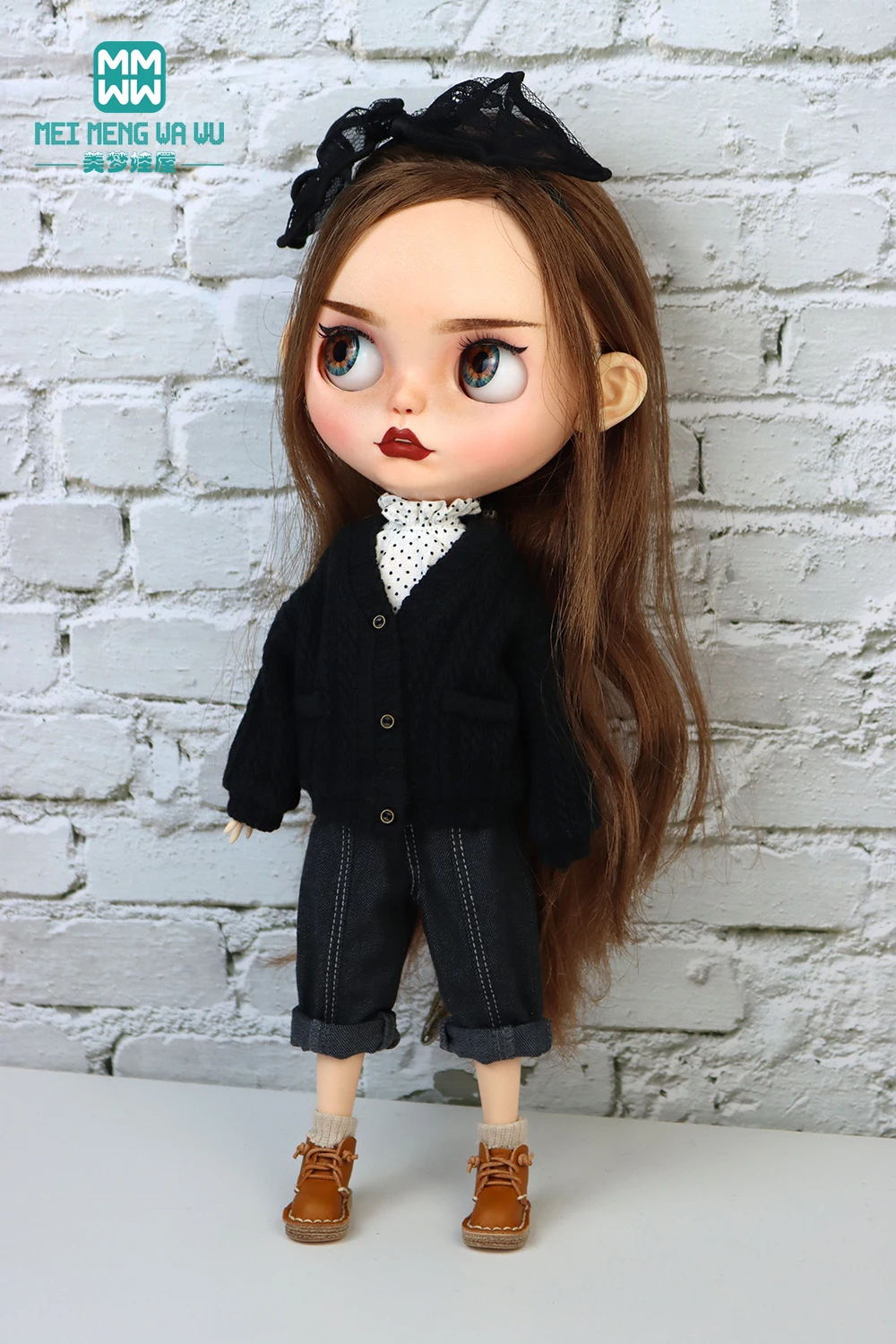 Blyth Clothes Fashion Sweater Jacket Denim Flared Pants Azone OB22 OB24 Girl Toy Gift