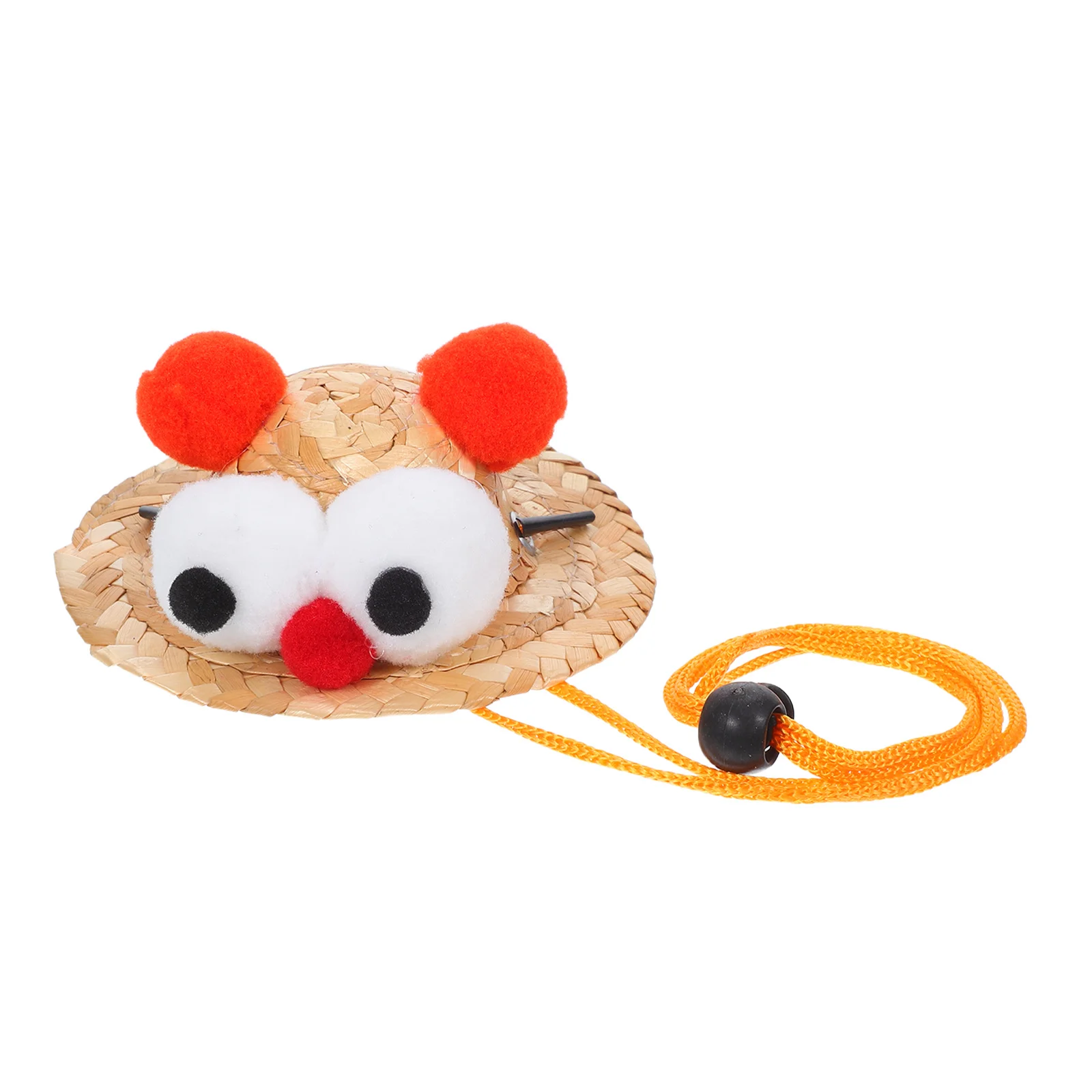 

Hamster Straw Hat Adjustable Cute Mini Tiny Cap 3D Eyes Small Animal Party Hat Bunny Bearded Pets Costume