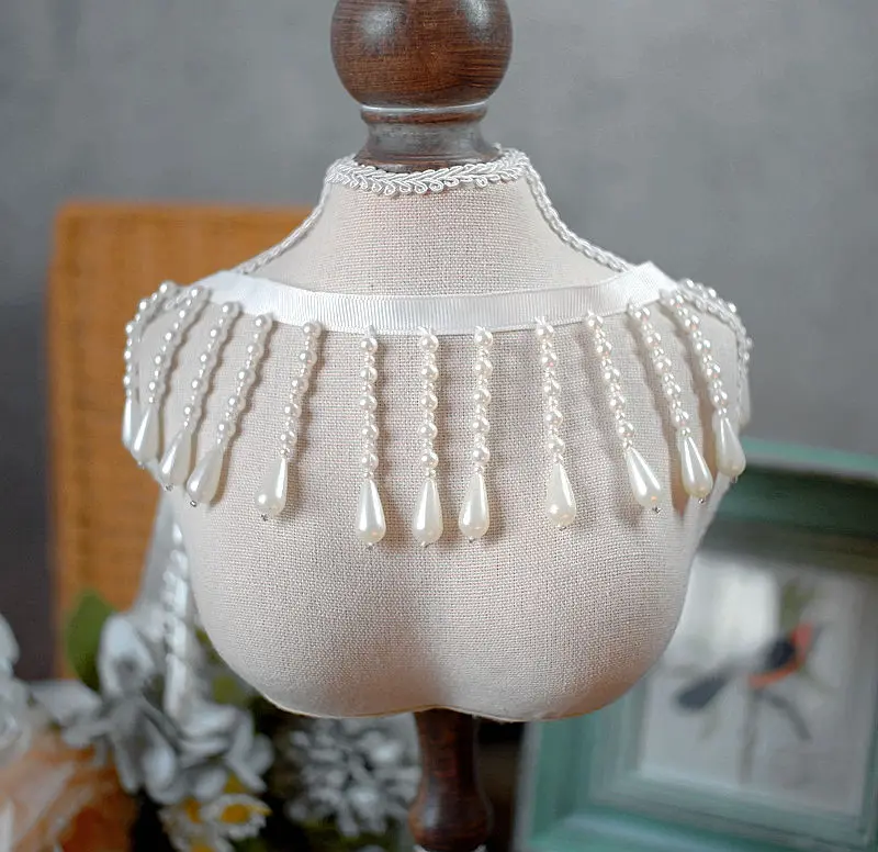 2 Yard/Lot Perlenanhänger Spitzenbesatz DIY Fransen Quaste Hochzeitskleid Kleidung Cheongsam Schal Lampe Vorhang Dekoration – Detail 6