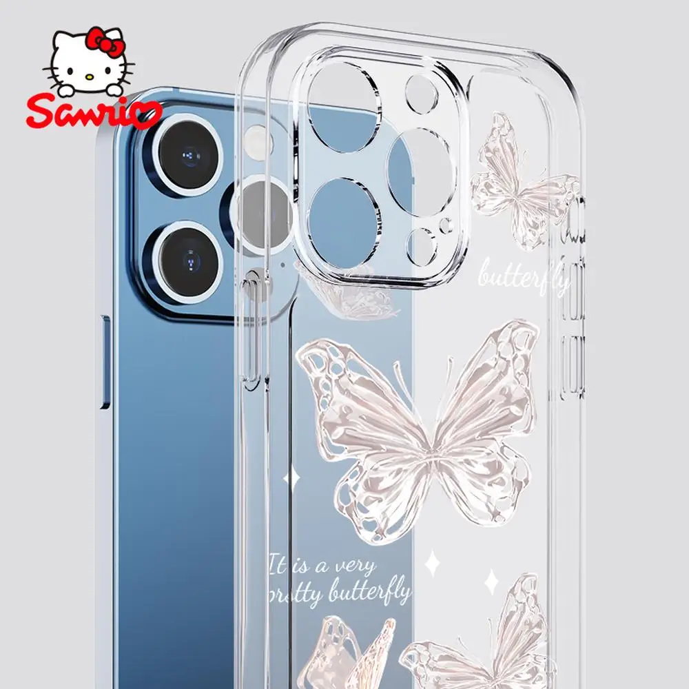 

Sanrio Kt Phone Cases Iphone 16/15/14/13/12/11/x/xs/xs Max Woman Iphone Case Hello Kitty Anime Accessory Kitty Cat Toys