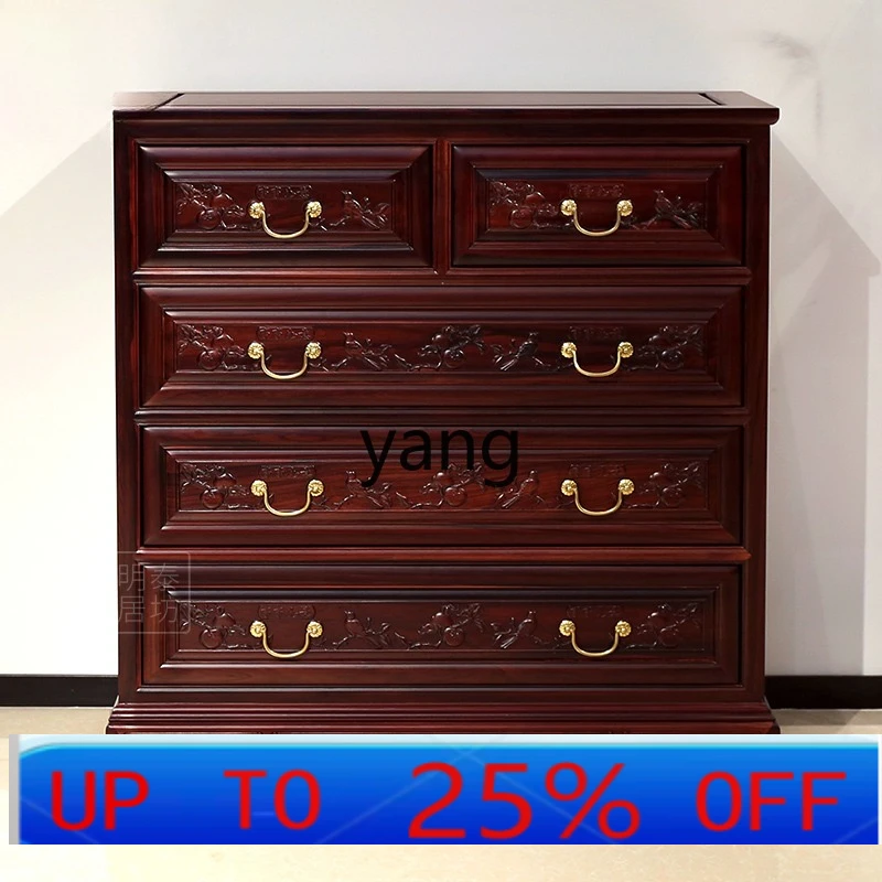 

LTT комод из красного дерева, шкафчик из цельного дерева, шкаф для хранения в спальне, комод, многофункциональный боковой шкаф