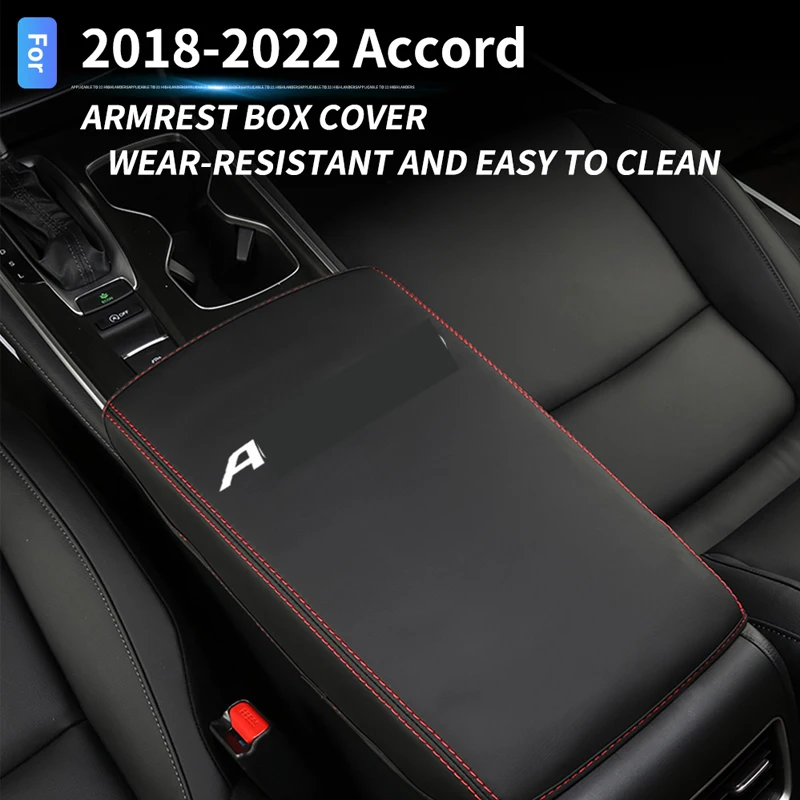 

Auto Armrest Box Cover For Honda Accord 10th 2018-2022 PU Leather Center Console Armrest Lid Seat Protective Pad Inter Accessori