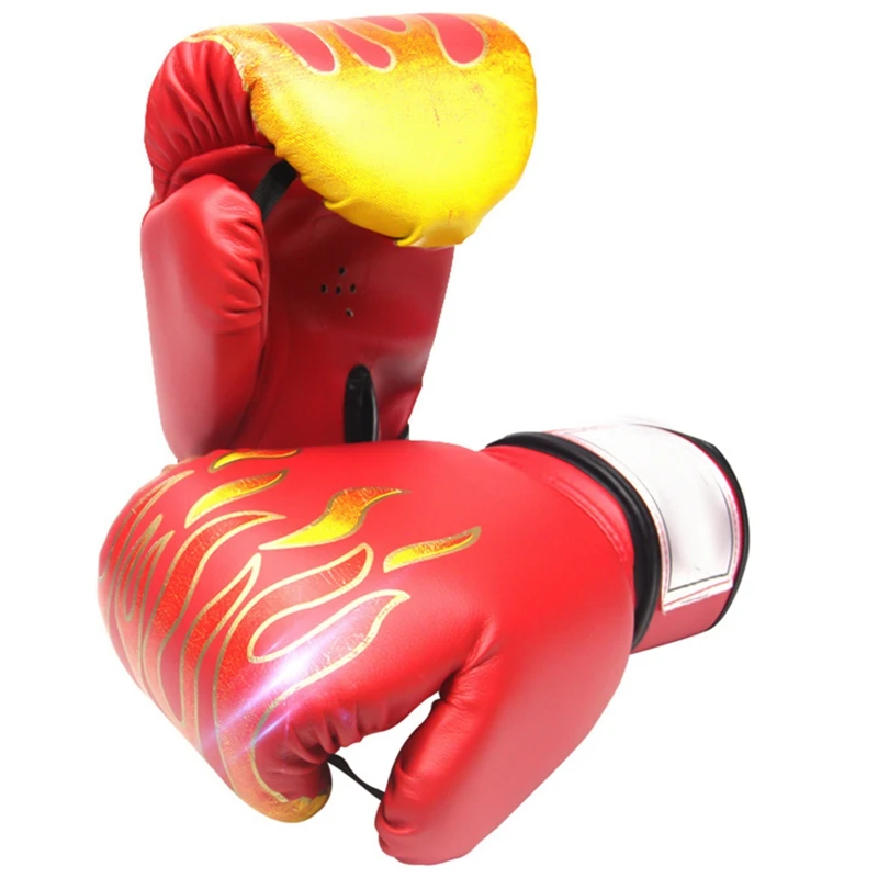 Boxing Gloves Quality Leather Karate Muay Thai Guantes Professional Punching Mittens Kickboxing Sandbag Gloves Thickened Foam