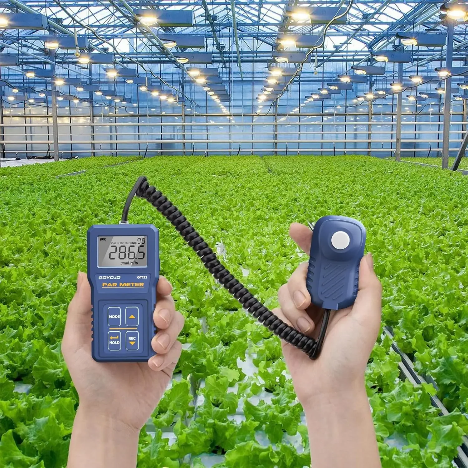 Imagem -02 - Hidropônico Greenhouse Plant Light Meter Medição de Intensidade de Alta Precisão 400 a 700 nm