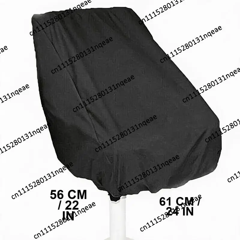 Marine Seat Cover Waterproof, Dustproof and Rainproof Protective Cover Yacht Captain Chair Black Chair Cover