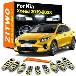 ZITWO-bombilla LED para Interior de coche, luz de placa de 12 piezas para Kia Xceed 2019, 2020, 2021, 2022, 2023, mapa, espejo de lectura, lámpara de maletero