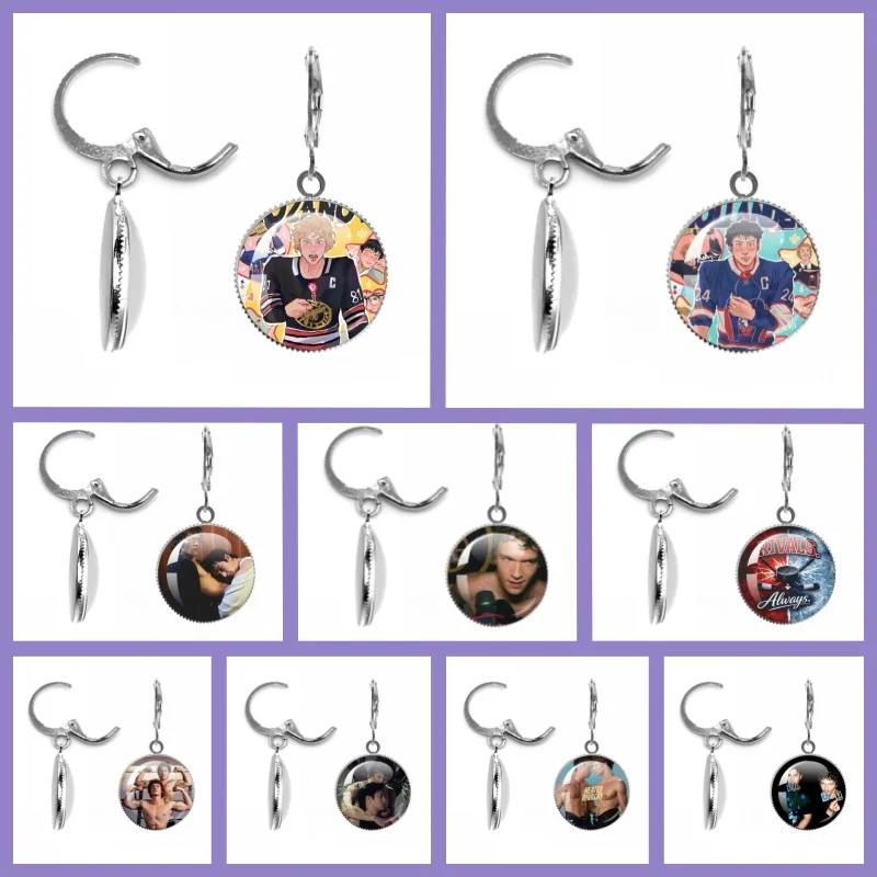 Hot TV H-Heated Rivalry Character Shane Hollander 20mm Earring Hoop Pendent Handmade Accessories Jewelry Fans