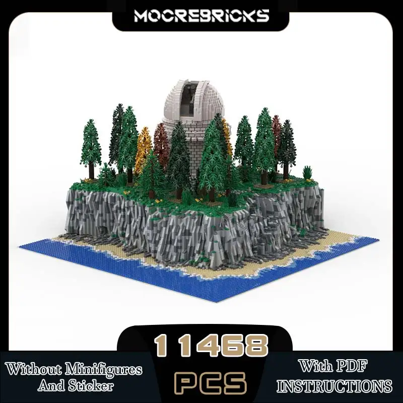

MOC-89835 Художественное творчество Обсерватория Cliffside Модульная архитектура Строительный блок Сборная модель Кирпичная головоломка Игрушка Рождественские подарки