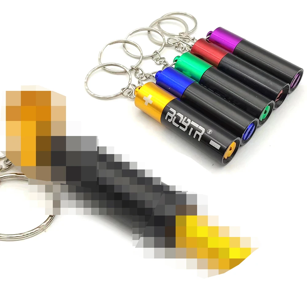 Storage Case Men Gift Different Color Battery Shaped Detachable Pipe With Keychain For Smoking Accessories Tobacco Smoke Tool view 3