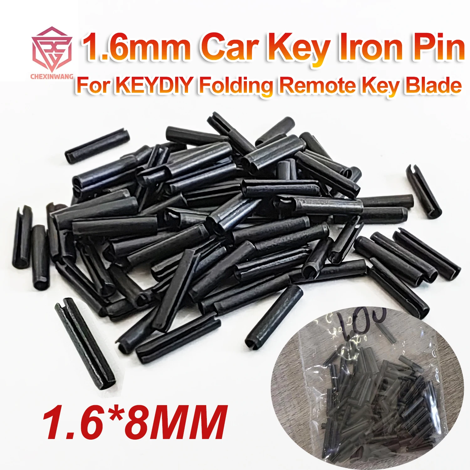 

50/100/500pcs 1.6mm Car Key Pins Remote Control Key Blank Fixed Pin Metal for KD Xhorse for KEYDIY Folding Remote Key Blade